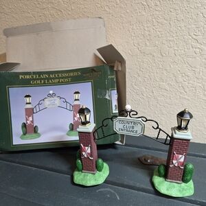 Kurt Adler Country Club Entrance Porcrlain Village Item Box Damaged